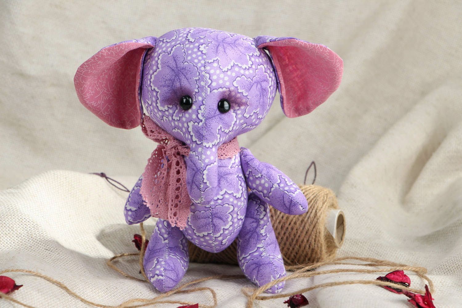 Soft interior toy Lavender elephant photo 5