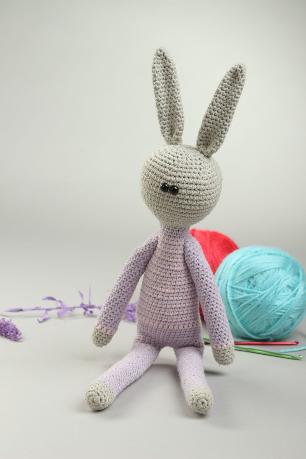 Handmade soft toy bunny toy design crocheted toy handmade soft toy toy for kids  photo 1
