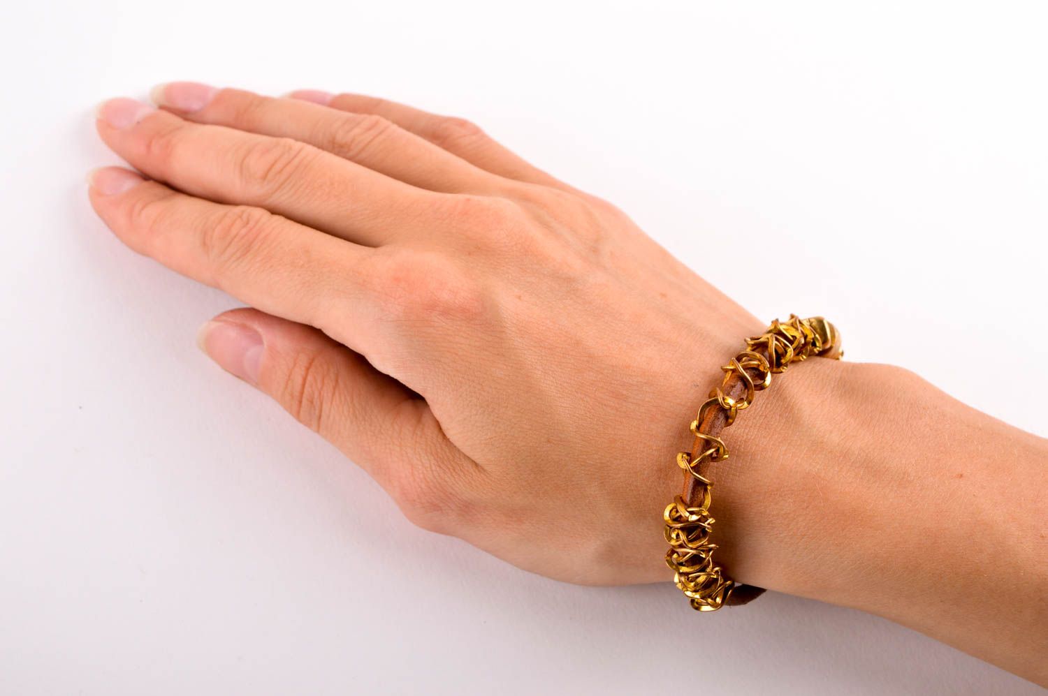 Schönes Armband handmade Schmuck Accessoire für Frauen Schmuck aus Messing foto 5
