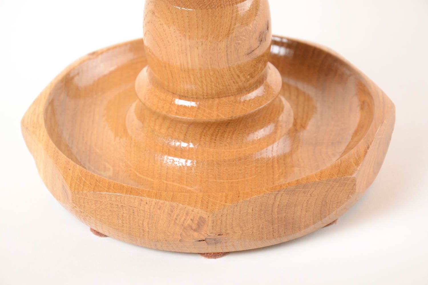 Ваза для фруктов ручной работы деревянная посуда красивая деревянная фруктовница фото 5