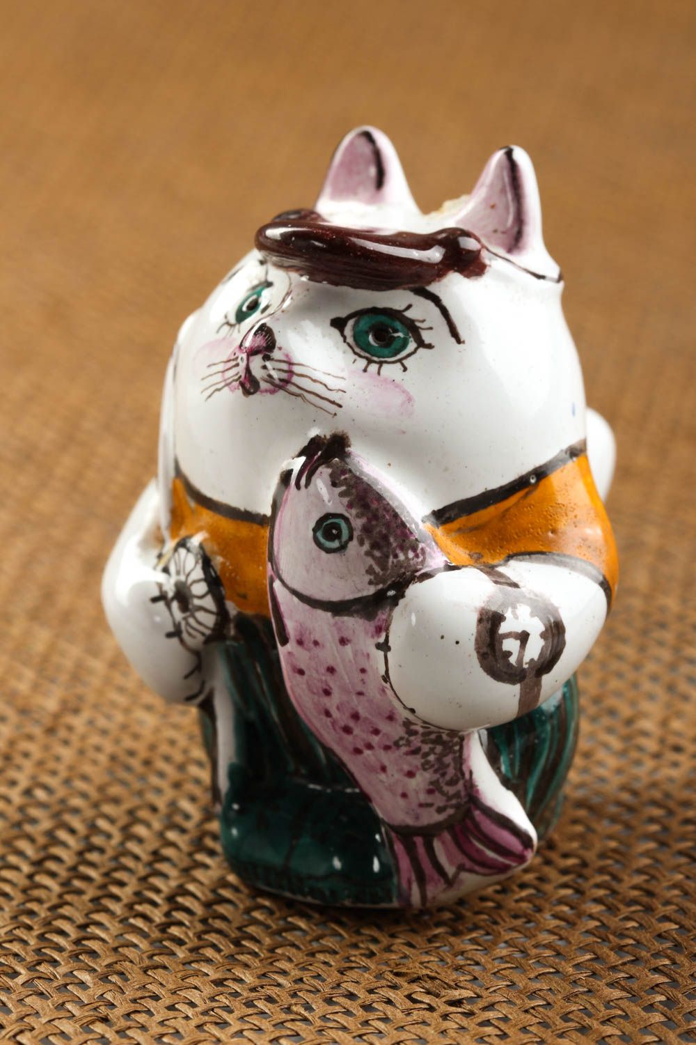 Figura de cerámica hecha a mano pintada objeto decorativo regalo original foto 1