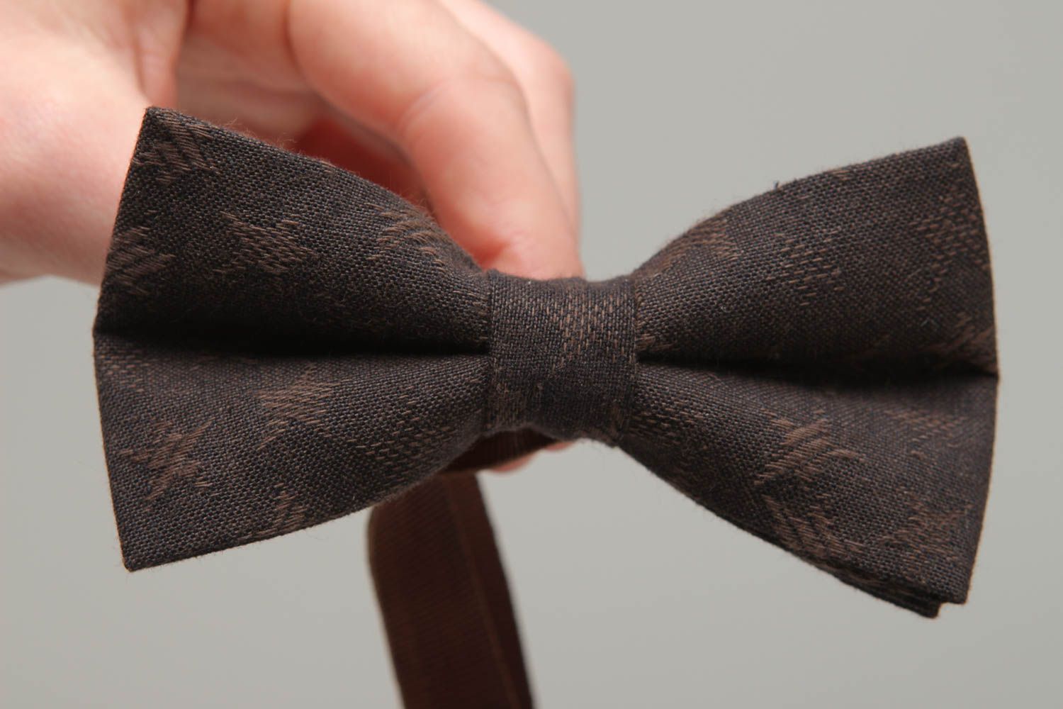 Dark fabric bow tie photo 4