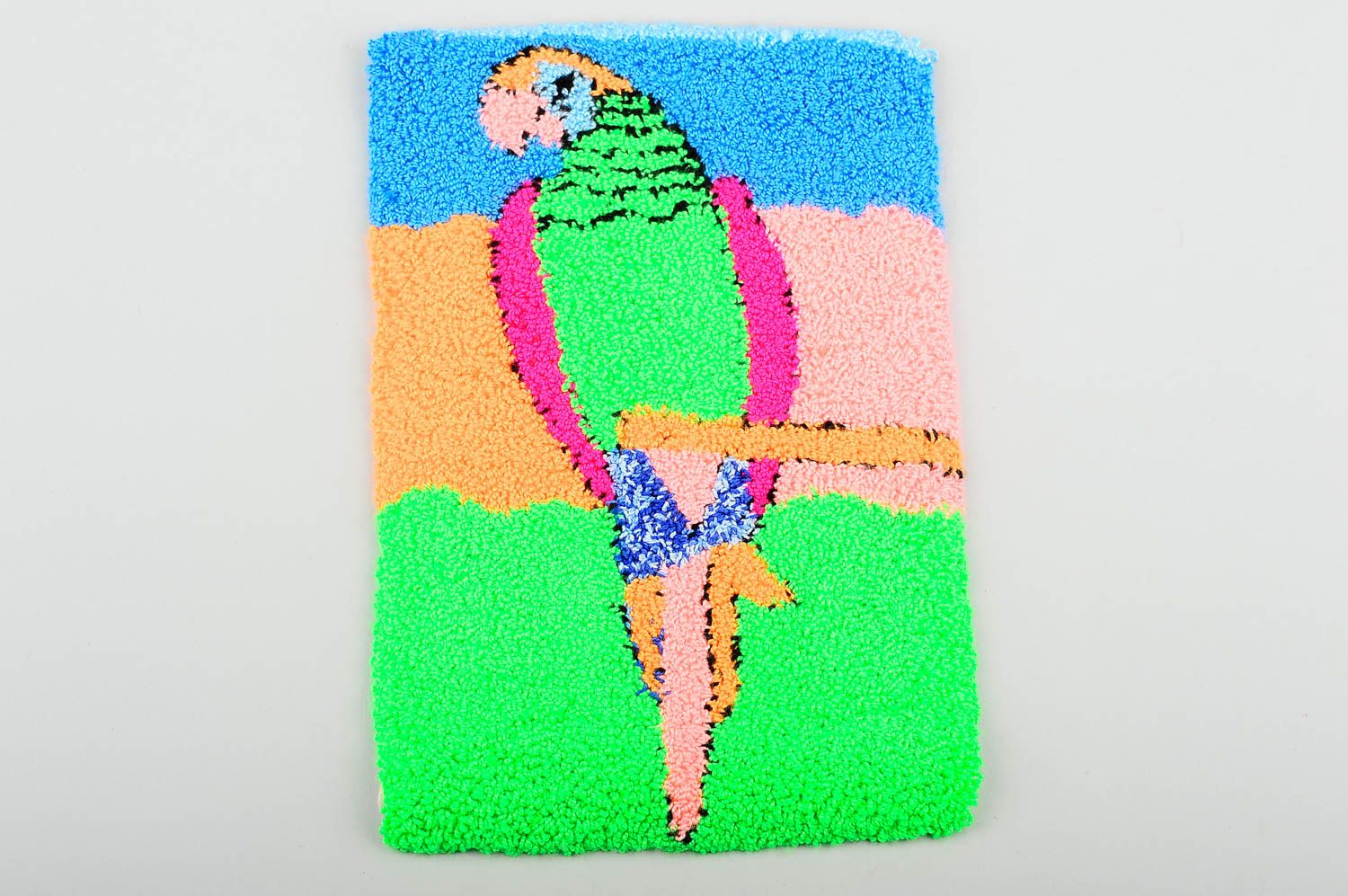 Wandbild Kinderzimmer handgefertigt Geschenk für Kinder Wanddeko Idee Papagei foto 1