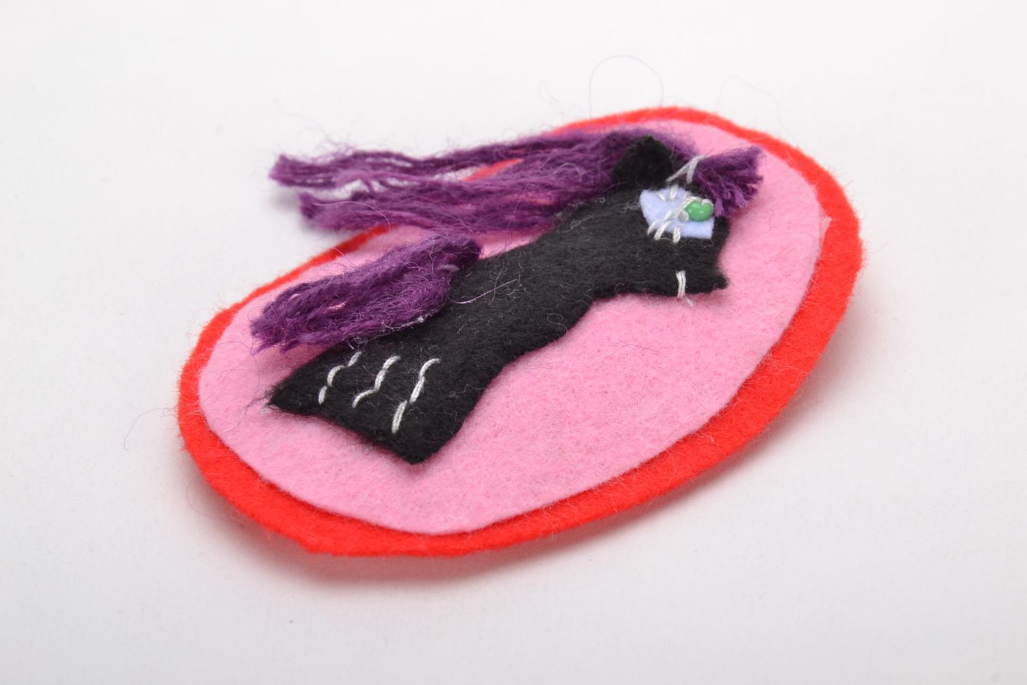 Fabric brooch for children Pony photo 2