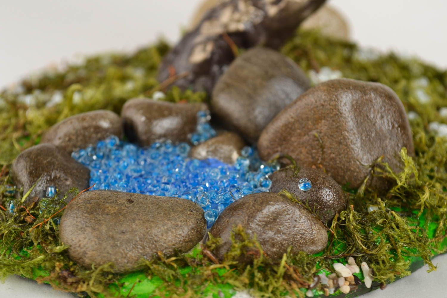Arbre perles de rocaille Arbre miniature fait main Déco maison design original photo 3
