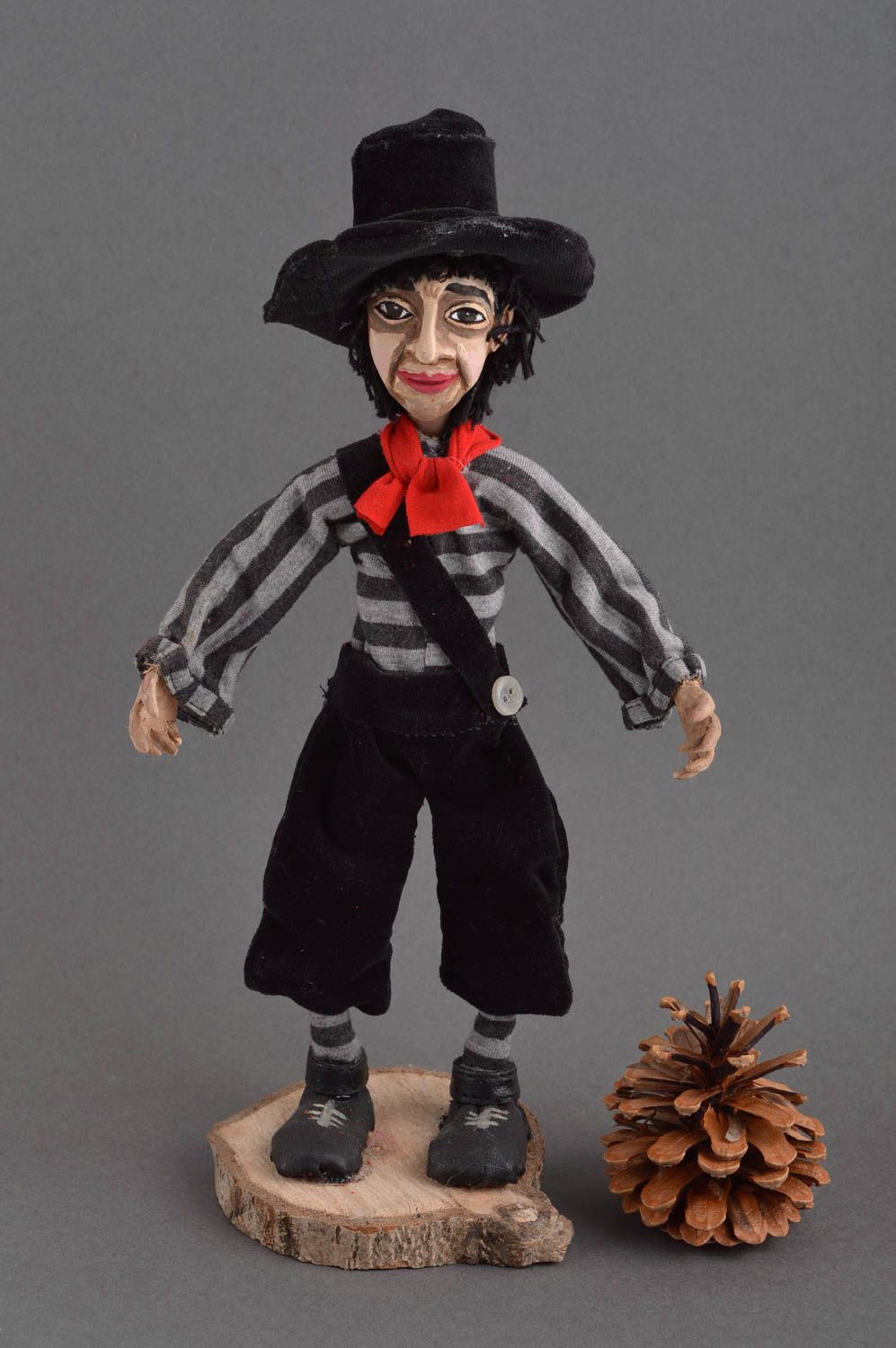 Кукла ручной работы авторская кукла для дома красивая керамическая кукла Клоун фото 1