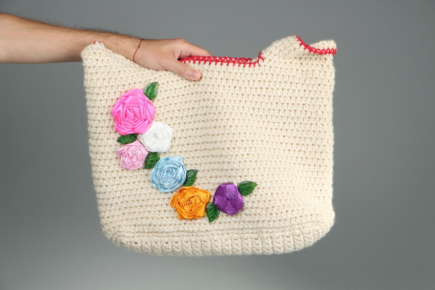 Crochet bag Roses photo 4