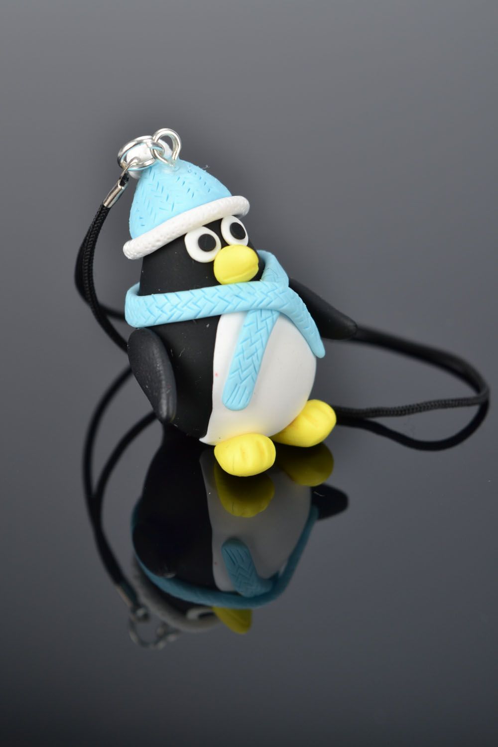 Pinguin Schlüsselanhänger aus Ton foto 1