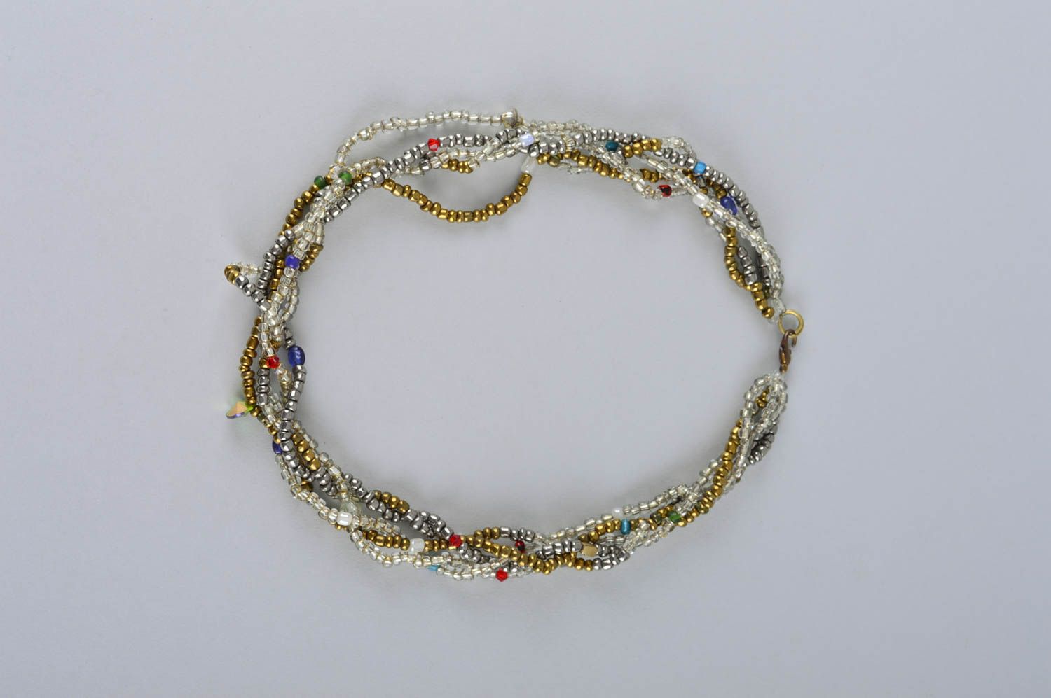 Parure collier bracelet Bijoux faits main en perles de rocaille Cadeau femme photo 2