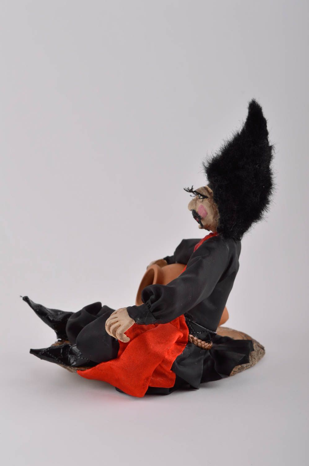 Кукла ручной работы Кинто с кувшином текстильная кукла необычный декор для дома фото 5