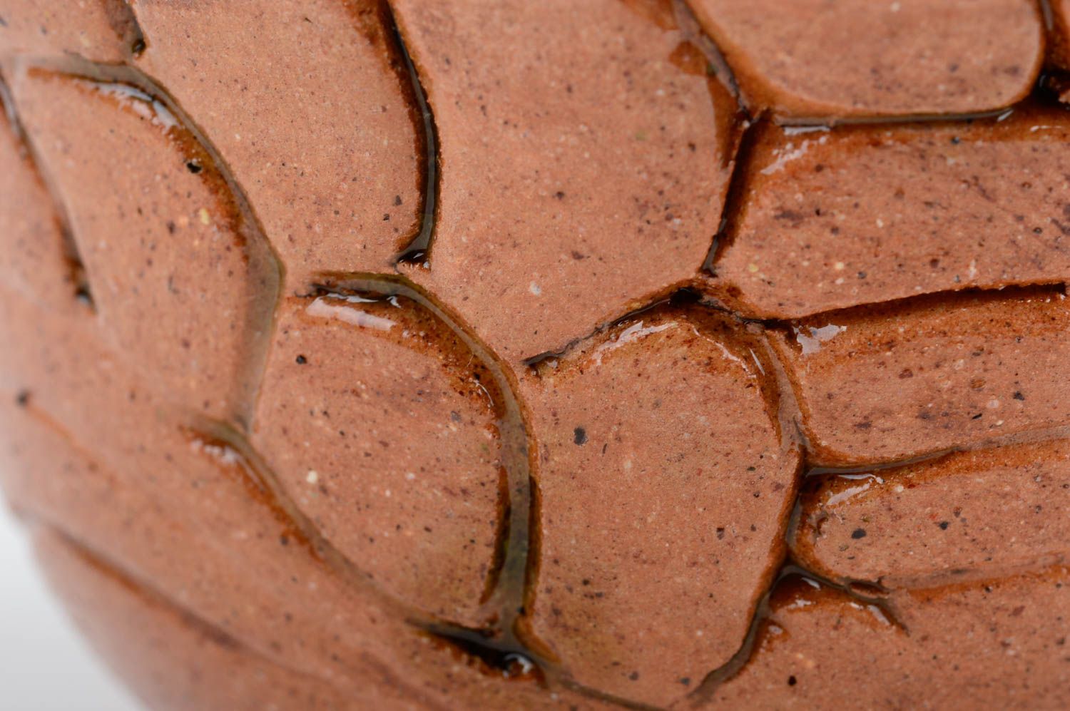 Cuenco de cerámica artesanal utensilio de cocina regalo original marrón foto 5