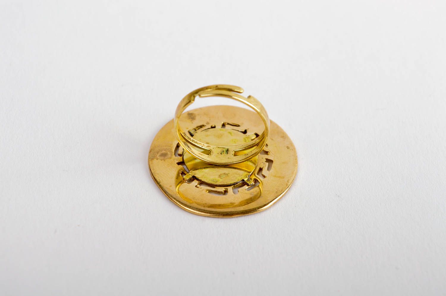 Украшение из латуни кольцо ручной работы украшение из металла женское кольцо фото 4