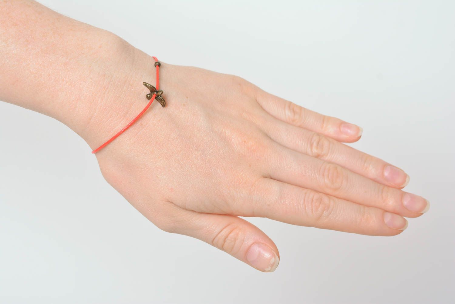 Bracciale di corda cerata fatto a mano accessorio originale braccialetto di moda foto 3