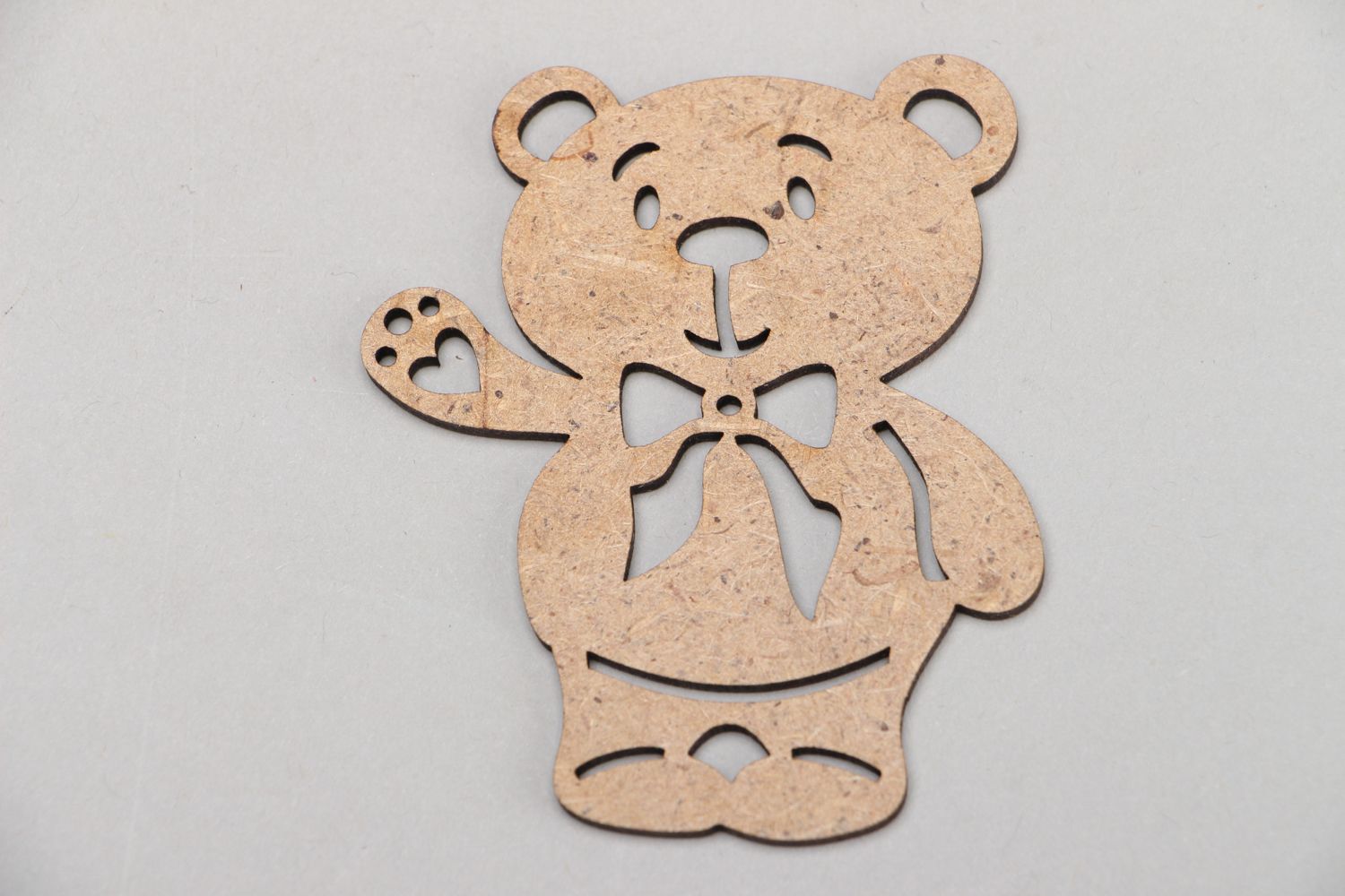Fiberboard chipboard scrapbook in the shape of bear photo 1