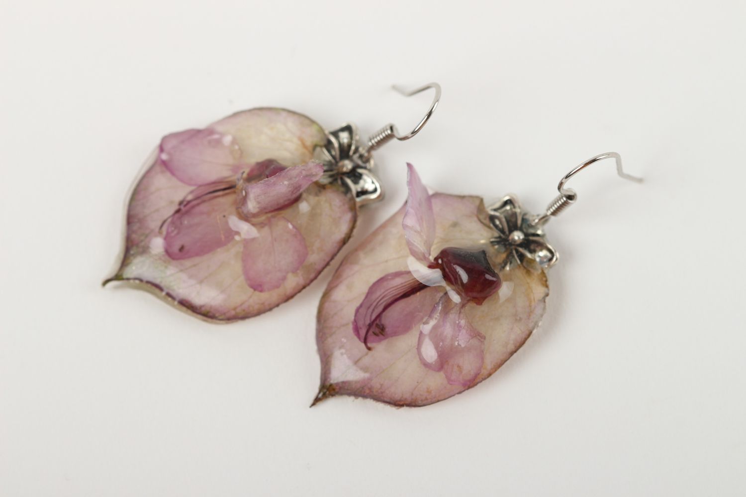 Handmade earrings botanical jewelry dangling earrings fashion accessories photo 2