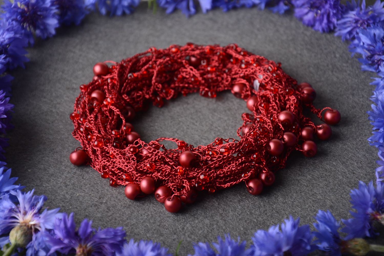 Beautiful handmade crochet necklace handmade accessories beautiful jewellery photo 1
