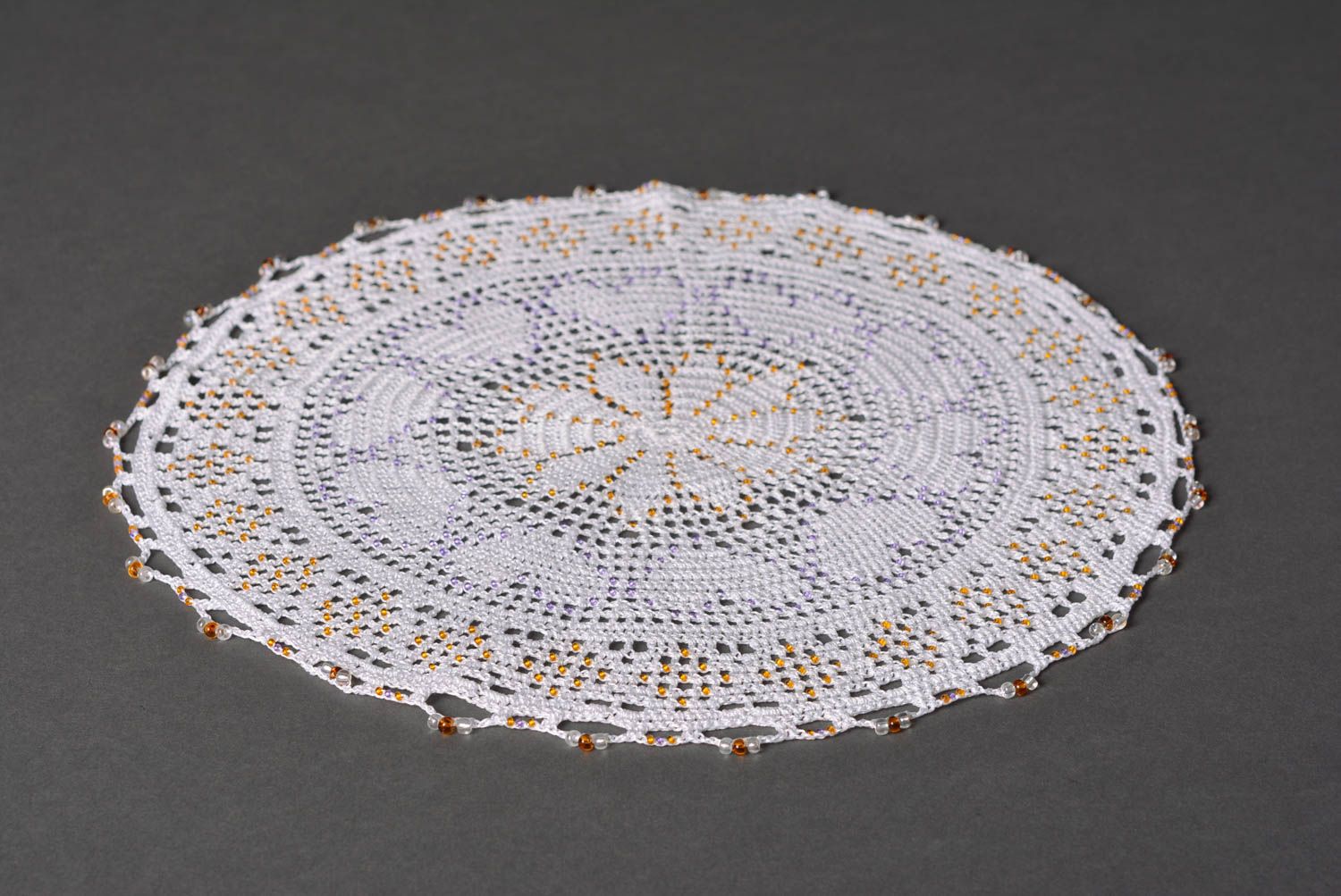 Unusual handmade crochet lace napkin decorative table napkin home textiles photo 1