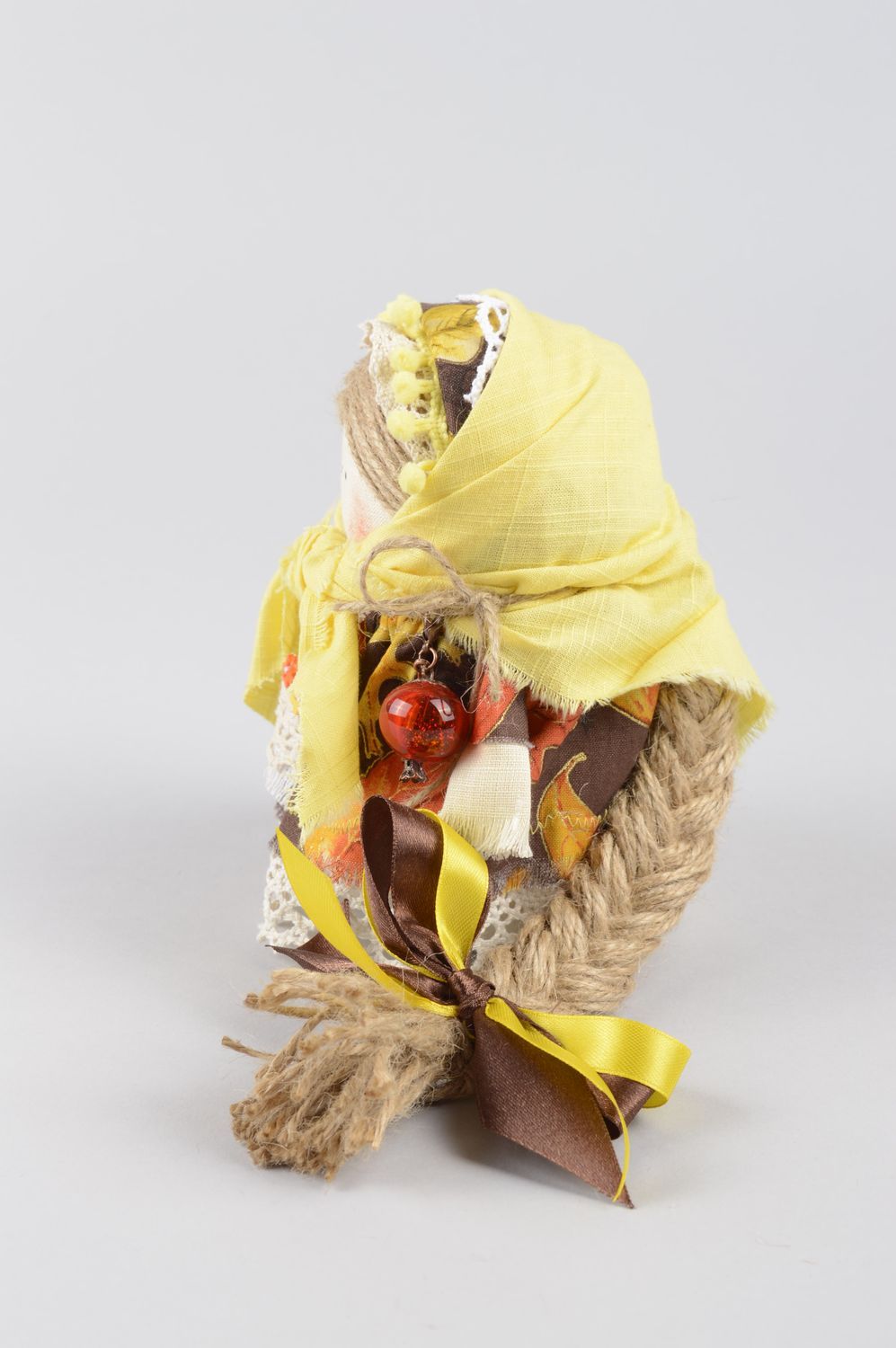 Muñeca de trapo artesanal con trenza decoración de hogar regalo original foto 2