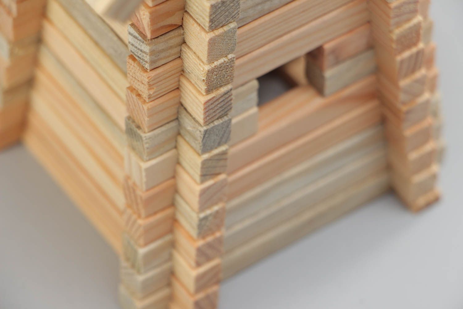 Handgemachter Baukasten Mühle aus Holz 120 Details Lernspielzeug für Kinder foto 4
