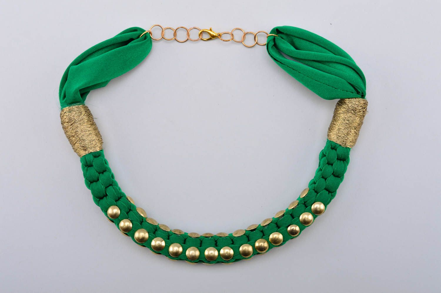 Handmade stylish textile necklace beautiful red necklace designer jewelry photo 3