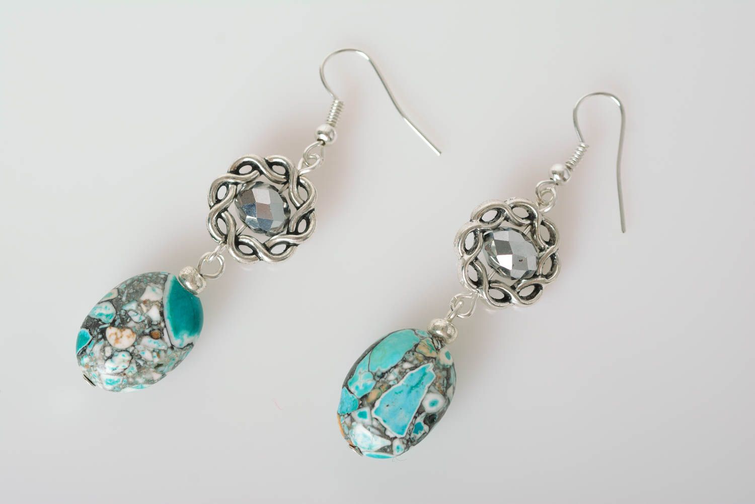 Handmade designer beautiful earrings unusual earrings with charms cute jewelry photo 2