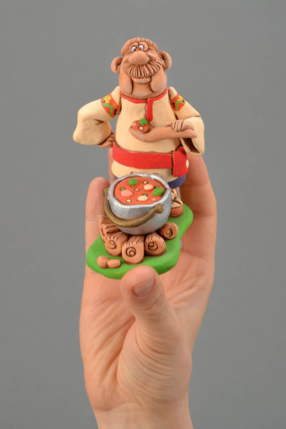 Figurine décorative en terre cuite Cosaque photo 5