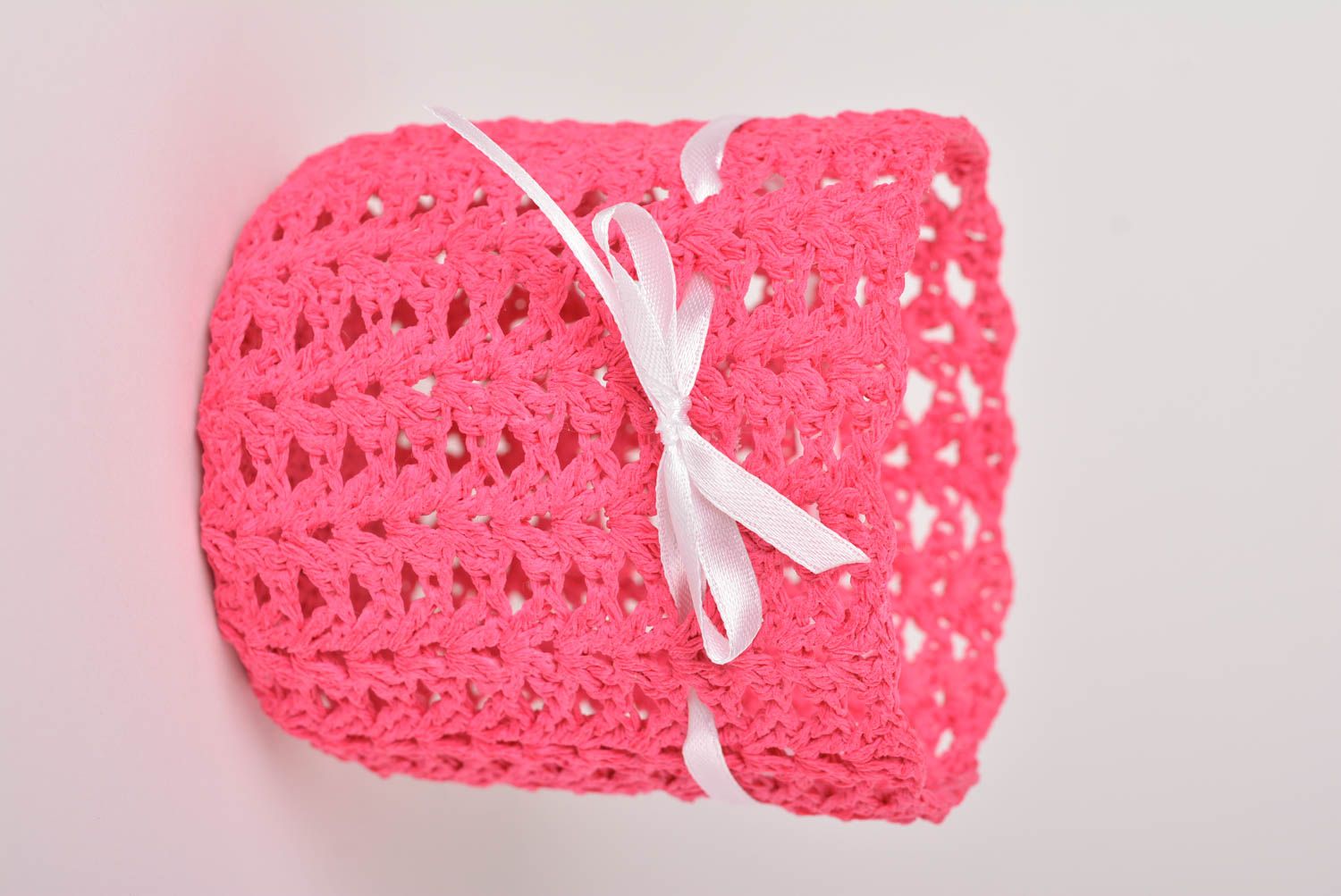 Handmade basket unusual basket for candies gift ideas crocheted basket photo 5