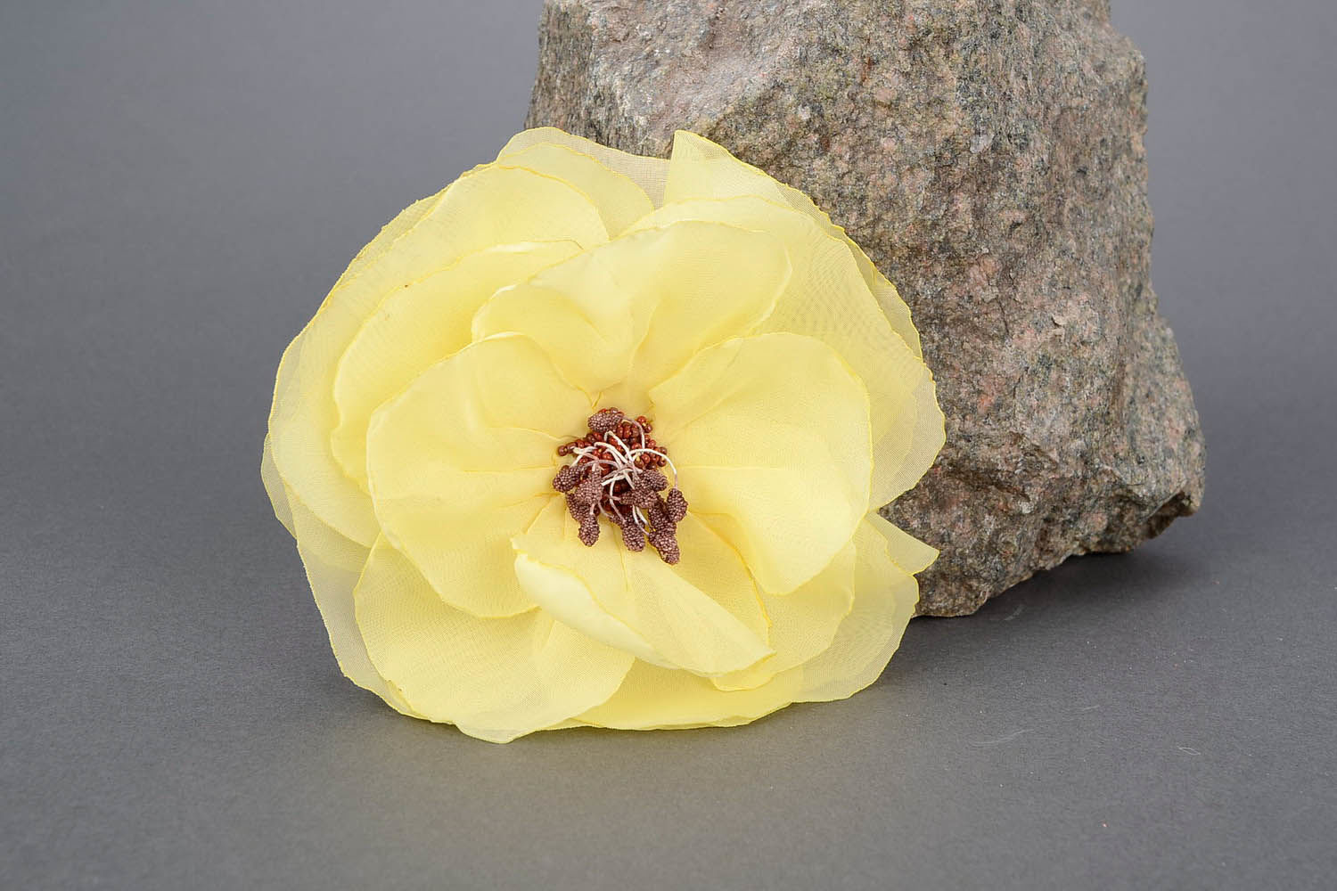 Brooch Yellow Flower photo 2