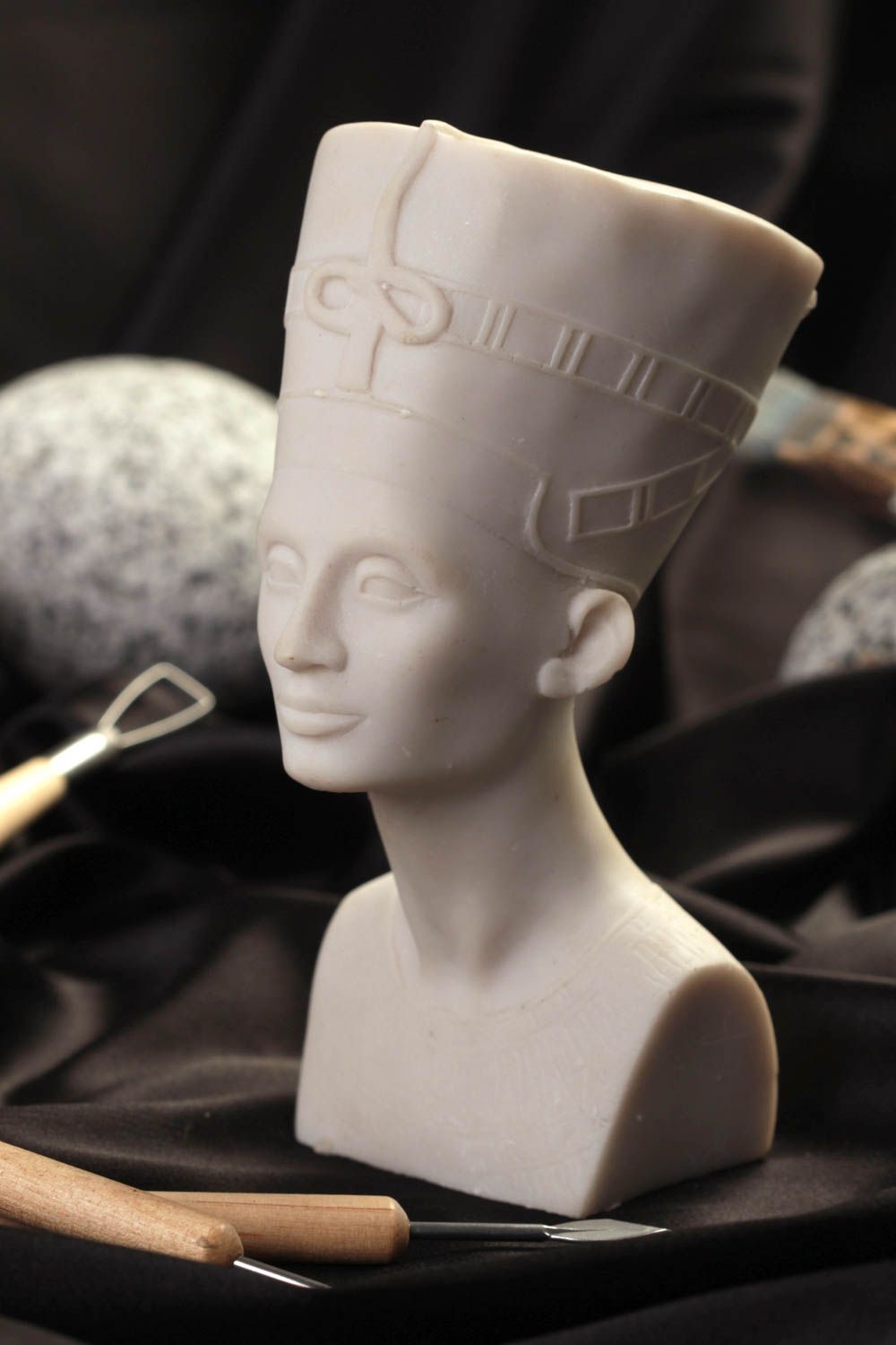 Фигурка заготовка для творчества из полимерной смолы ручной работы Нефертити  фото 1