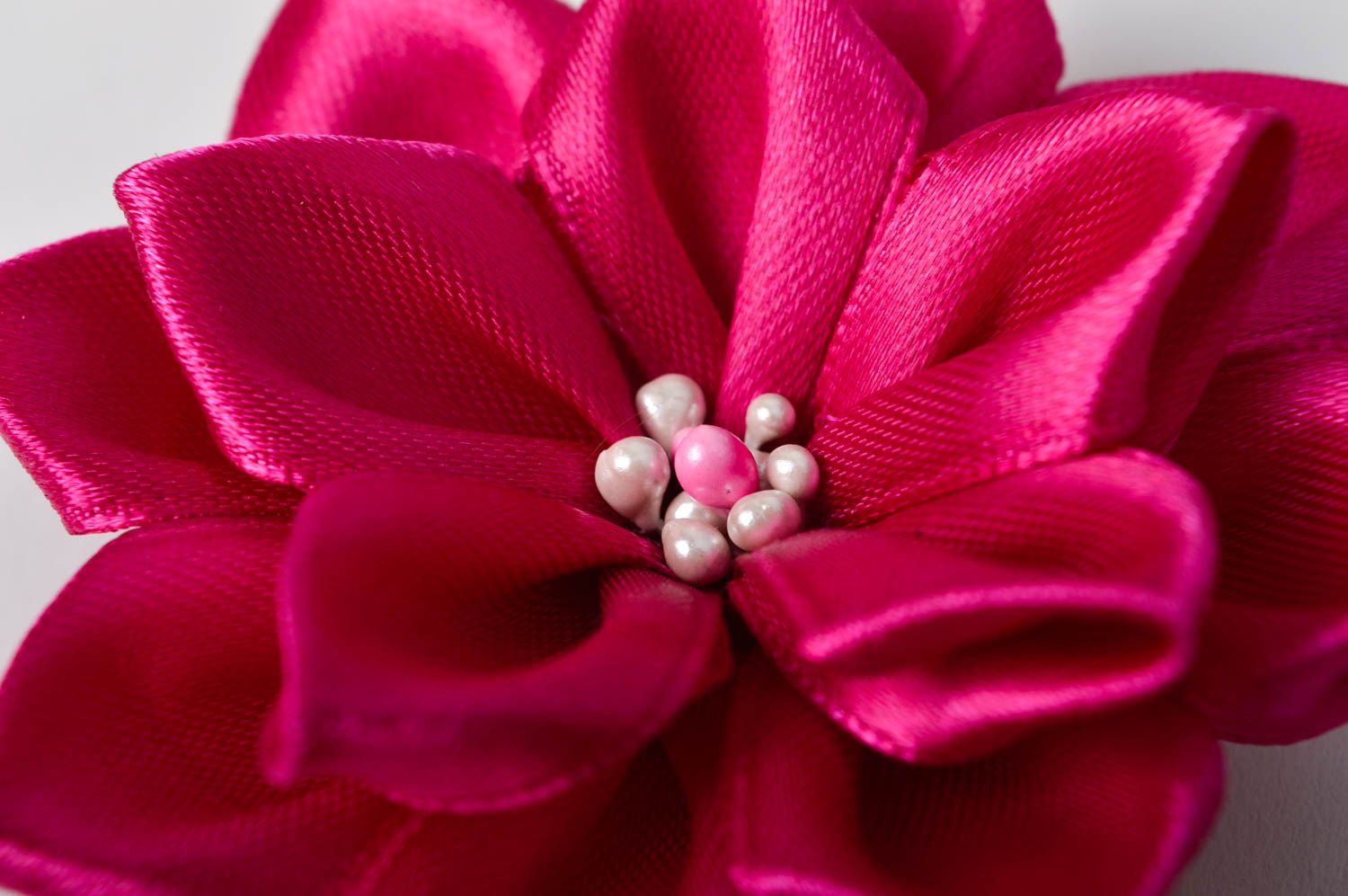 Handgemachte Haarspange Blume rosa Schmuck für die Haare originelles Geschenk foto 3