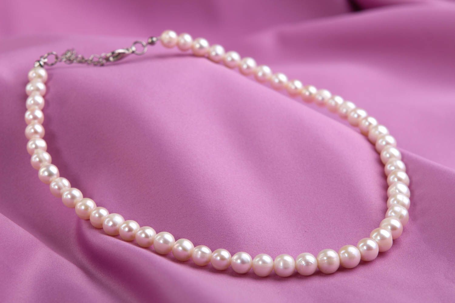 Collier perles naturelles Bijou fait main élégant cadeau Accessoire femme photo 1