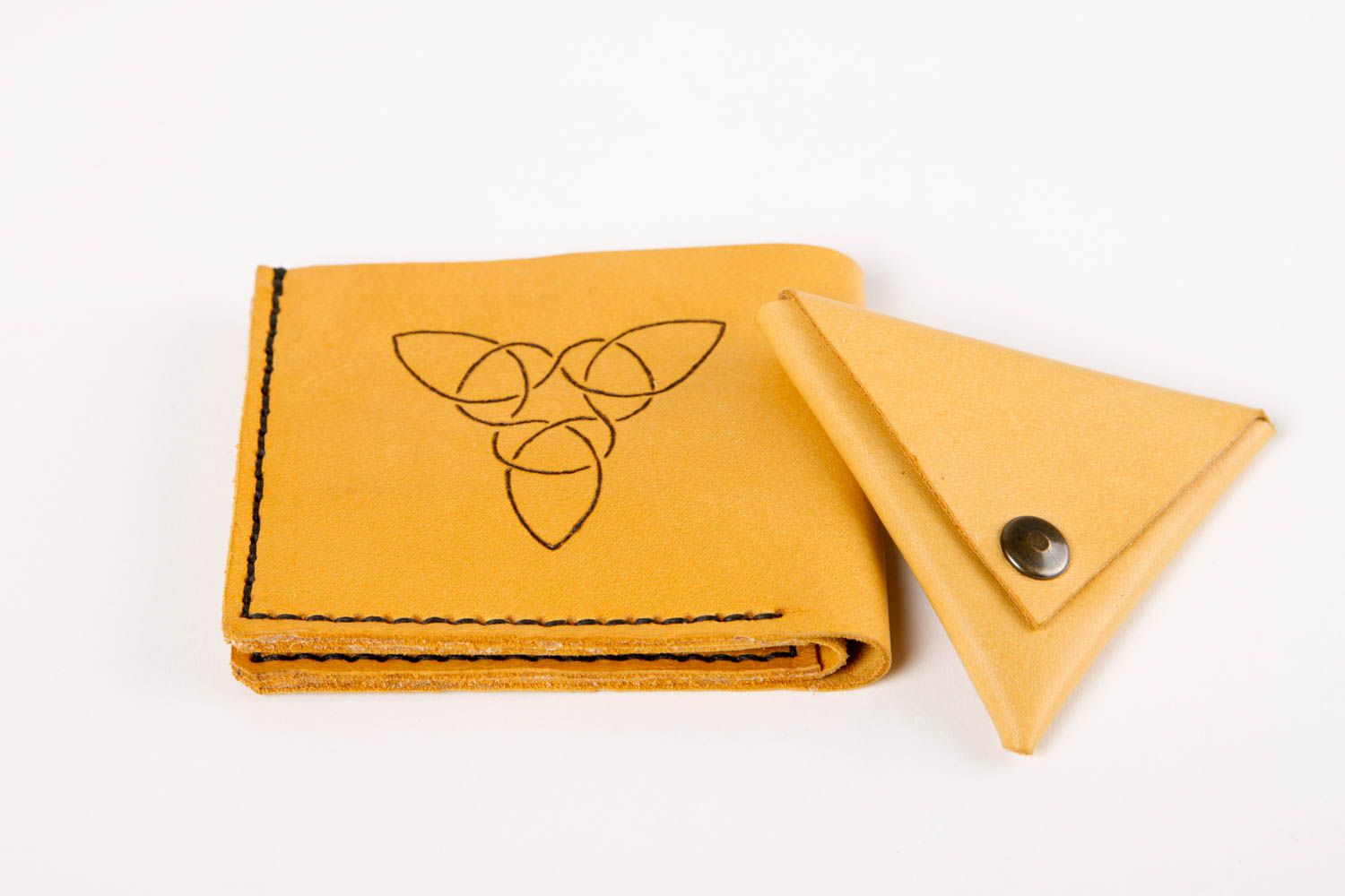 Accessoires für Frauen handmade Kleingeldbörse Leder Portemonnaie Damen stilvoll foto 3