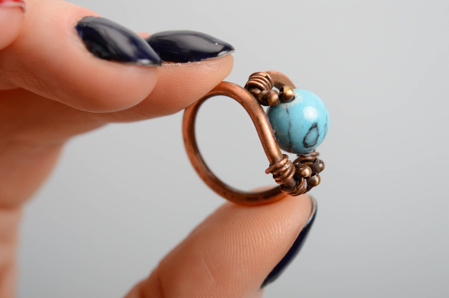 Scarf ring clip with turquoise photo 5