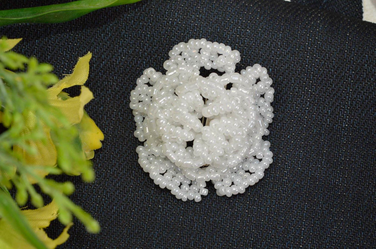 Flower brooch handmade seed bead brooch fashion bijouterie elegant brooches photo 1