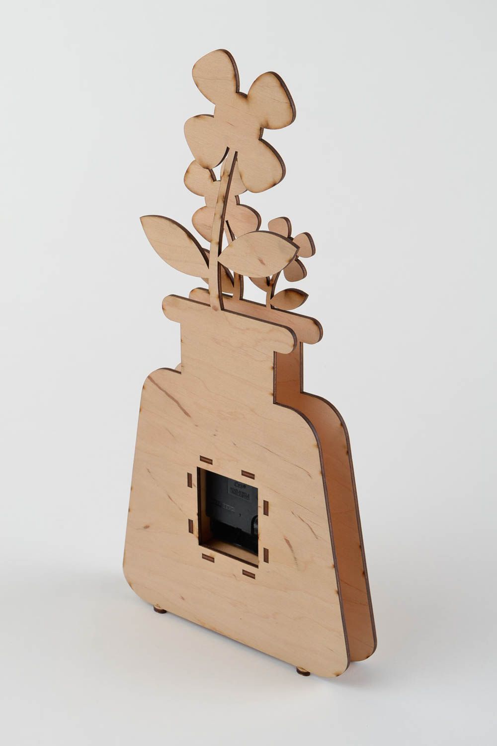 Handmade unusual clock wooden blank for creativity designer cute clock photo 4