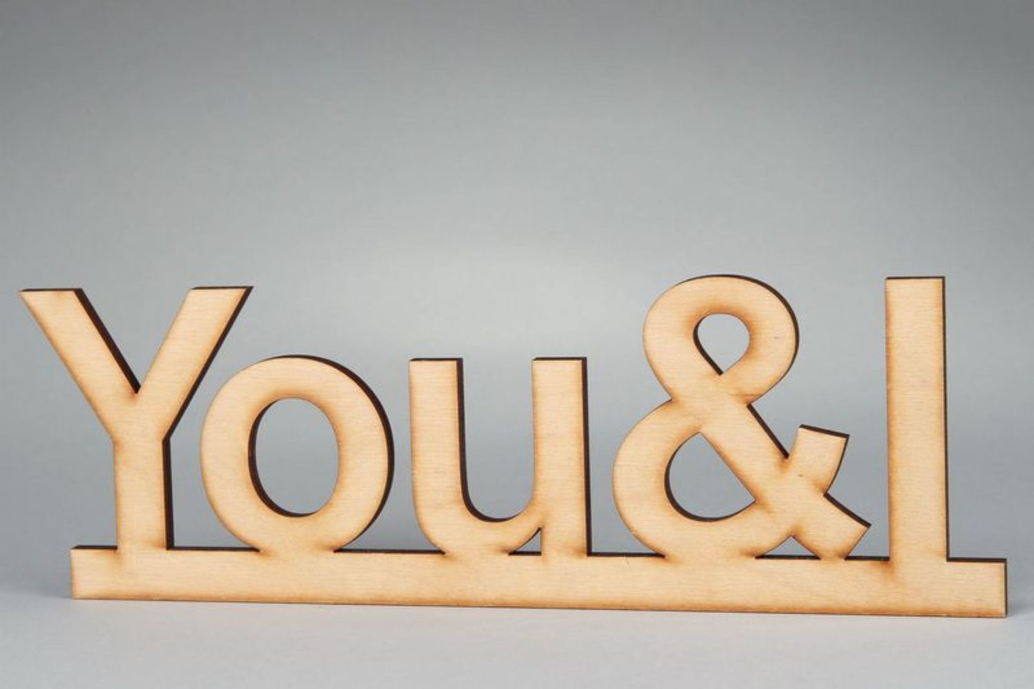 Chipboard lettering You & I photo 2