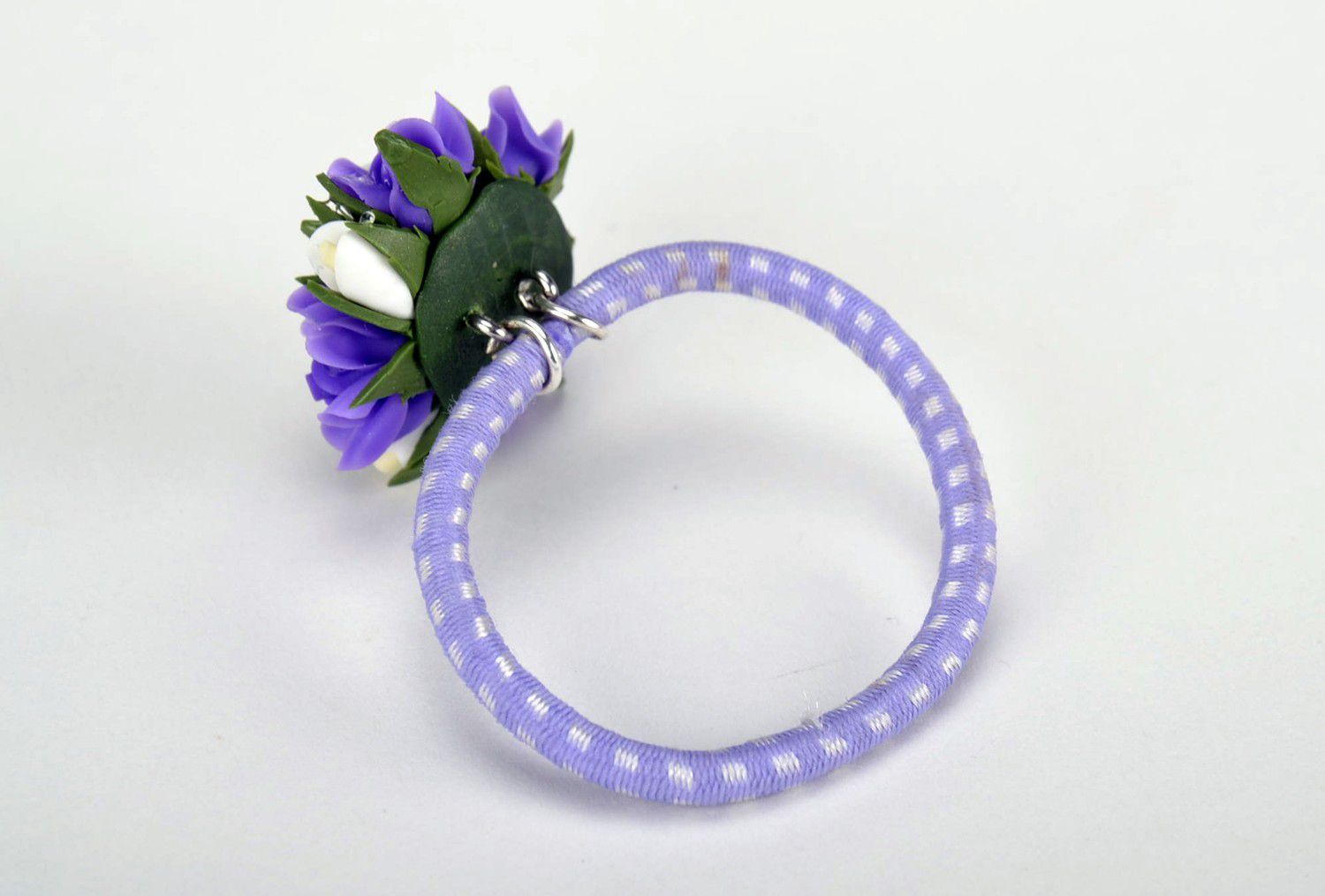 Hair tie of polymer clay photo 5