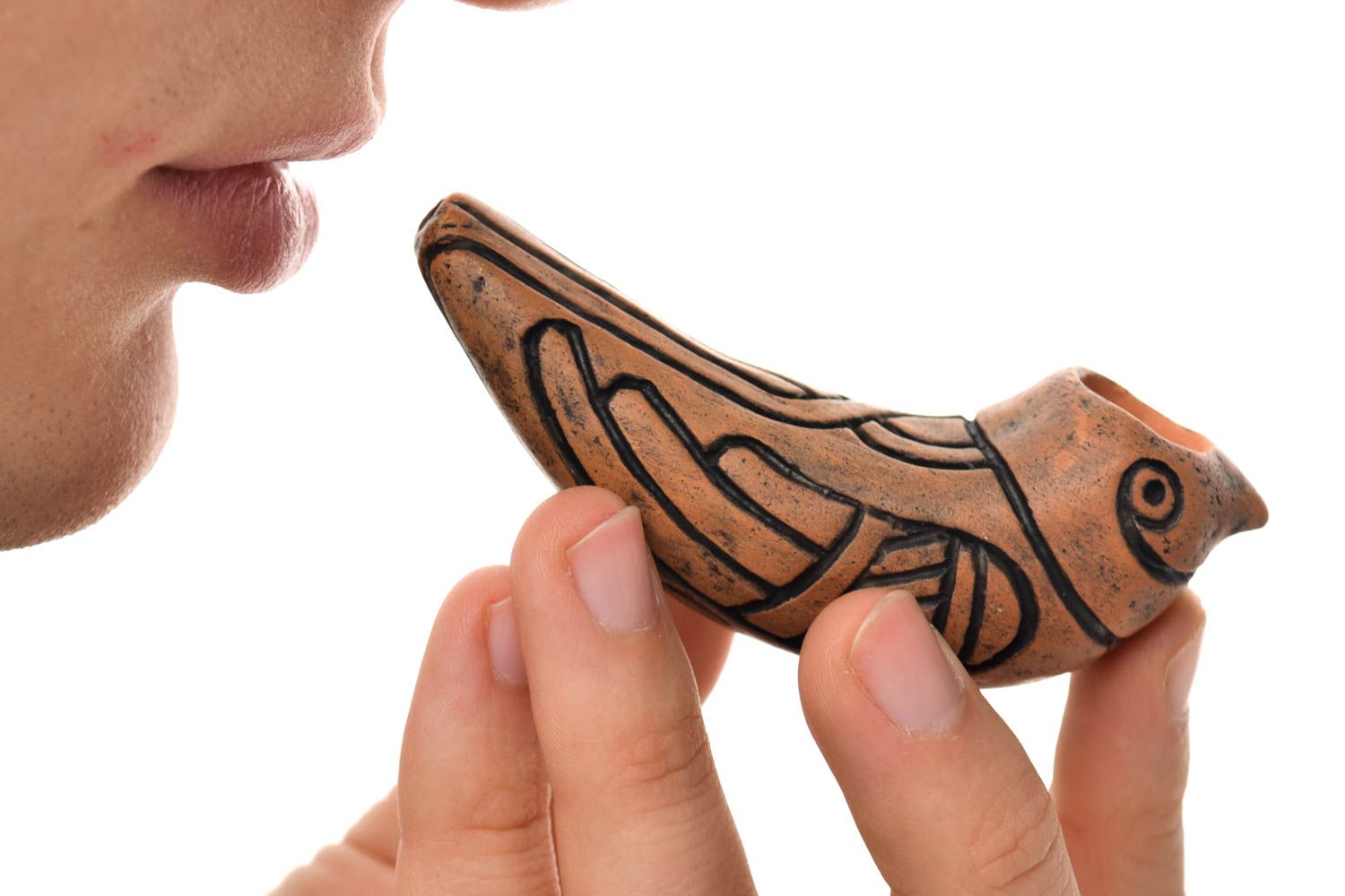 Handmade smoking pipe bird smoking pipe clay smoking accessories present for man photo 1