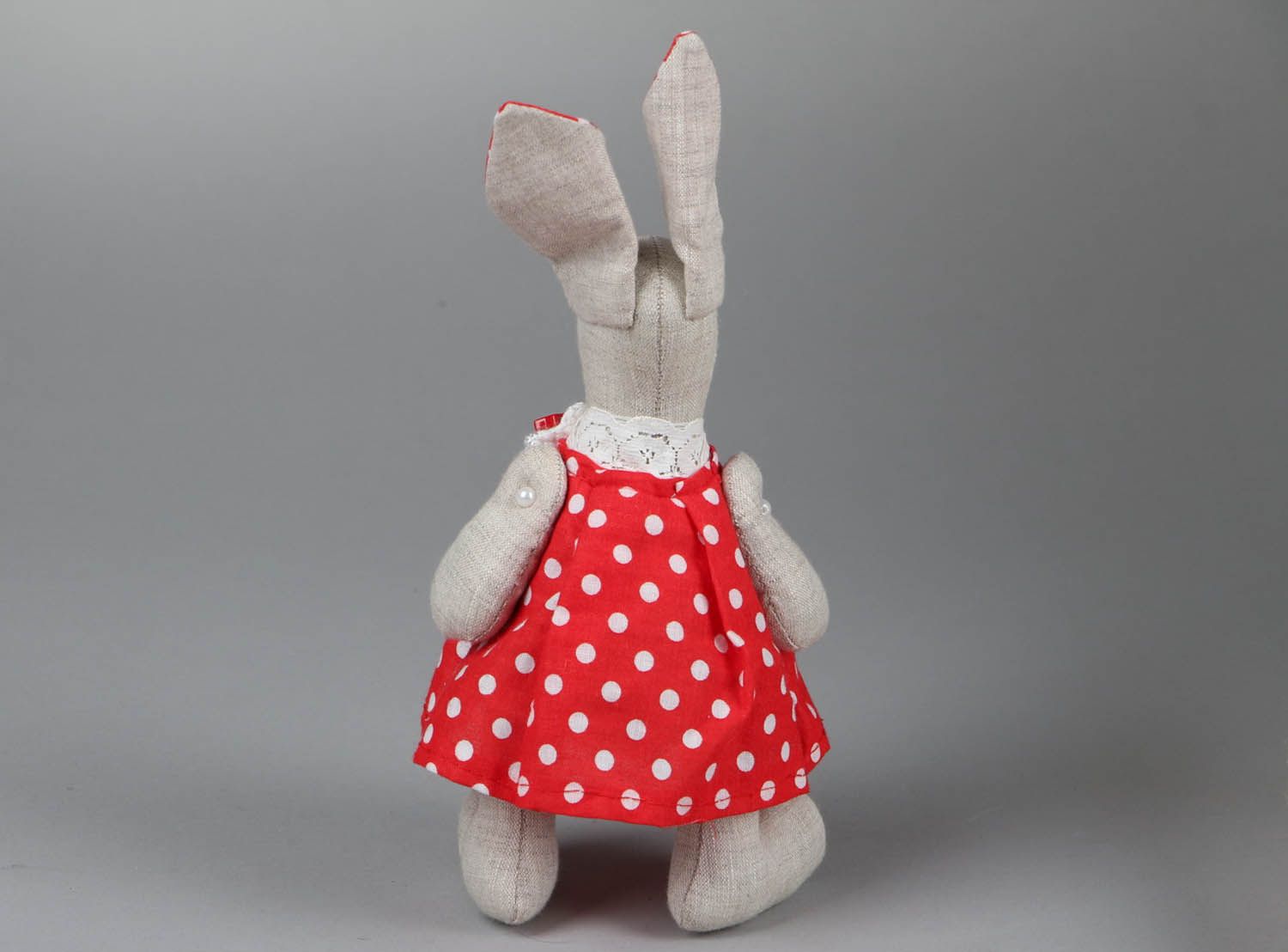 A rabbit in a dress in spots photo 3