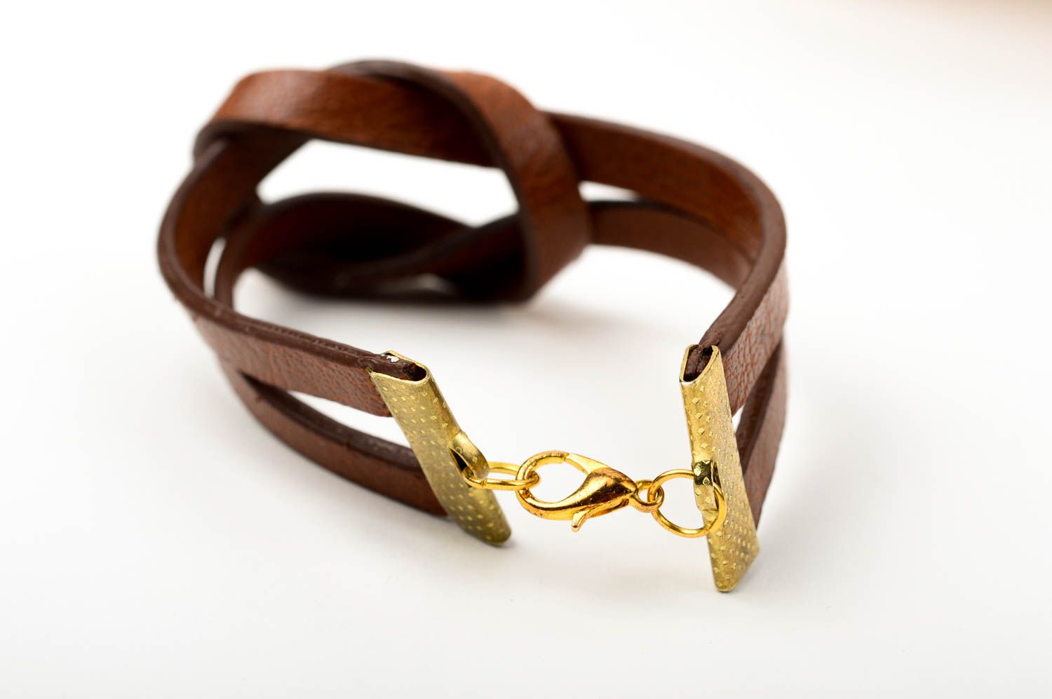 Handmade leather bracelet leather jewelry wrist bracelet stylish bracelet photo 4