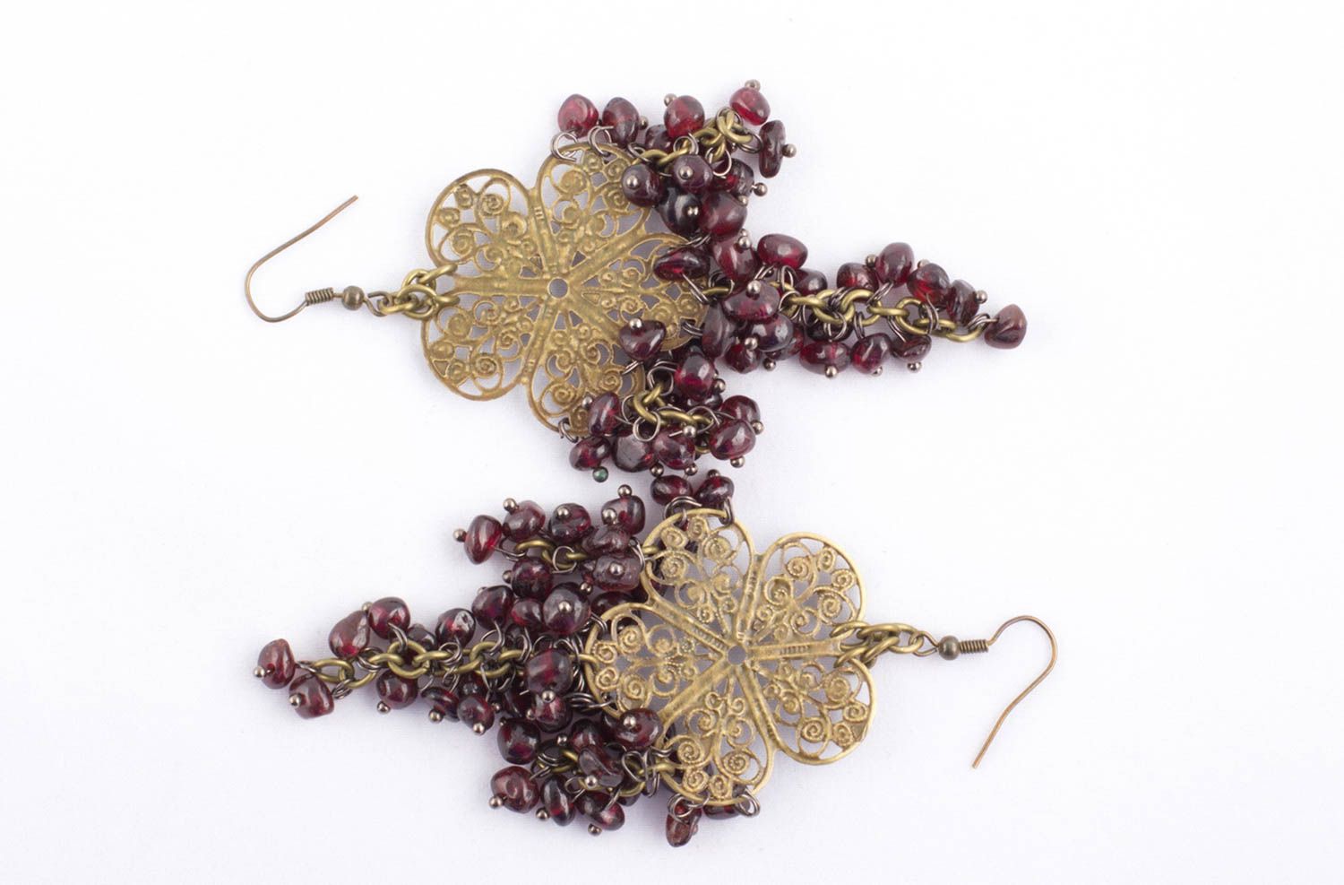 Handmade designer earrings jewelry with natural stone eleagant earrings photo 4