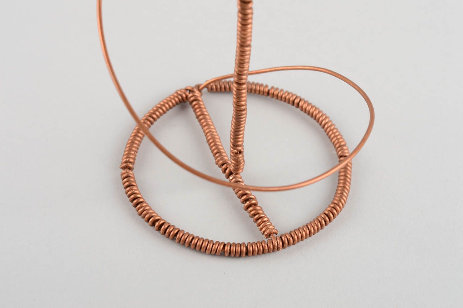 Figura de alambre original artesanal decorativa flor de cobre adorno para casa foto 4