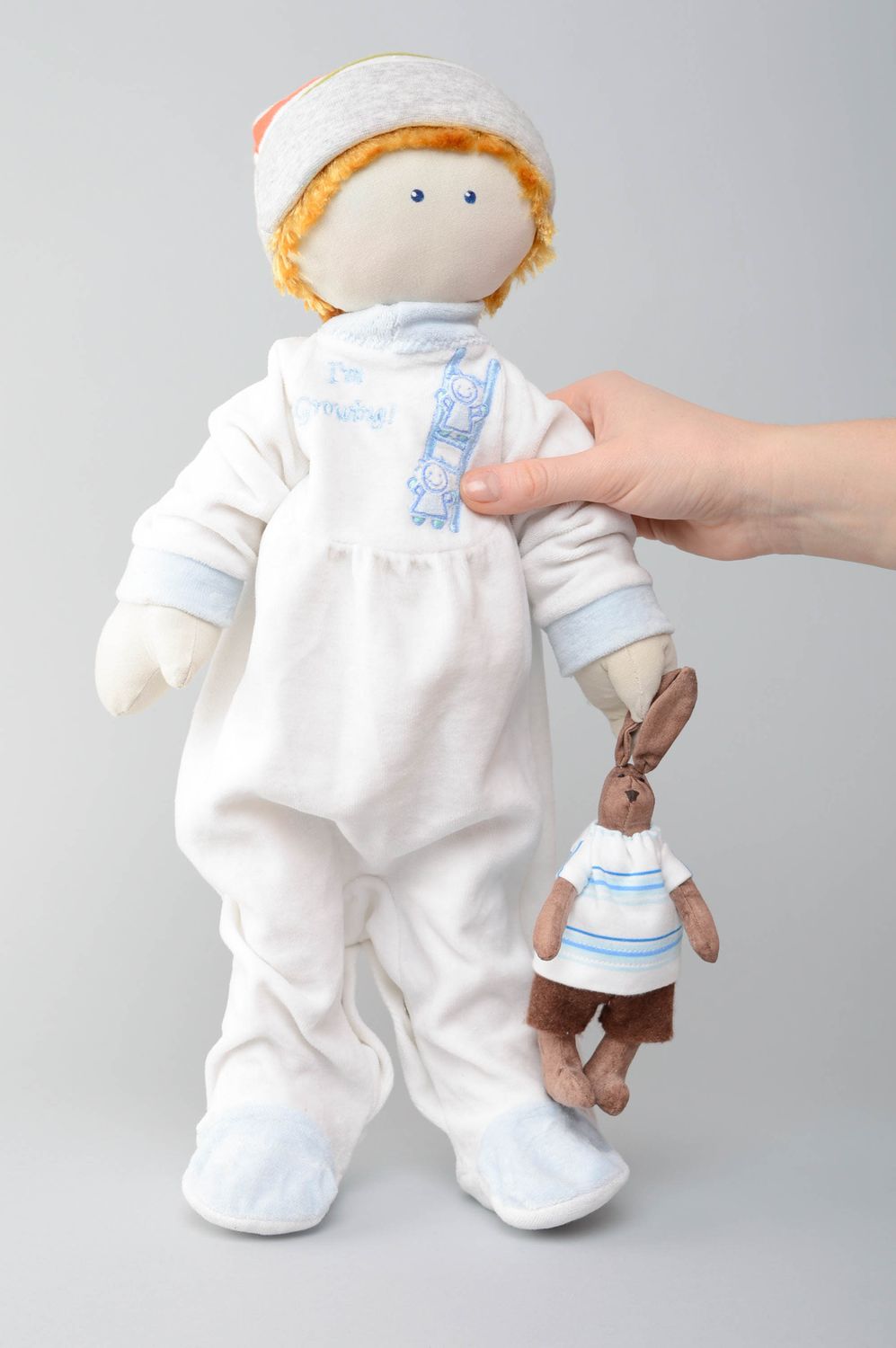 Handmade fabric doll Baby photo 5