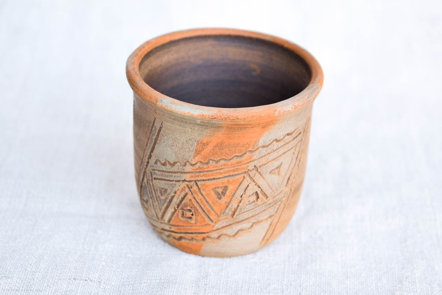 Vaso original hecho a mano de arcilla utensilio de cocina regalo para amigo  foto 5