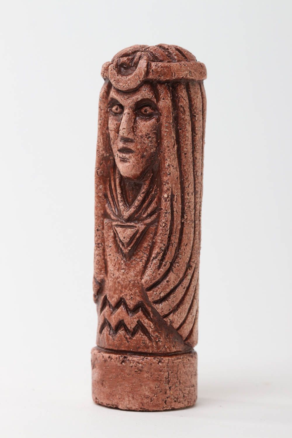 Figurine décorative fait main Statuette ethnique argile souvenir Déco maison photo 2