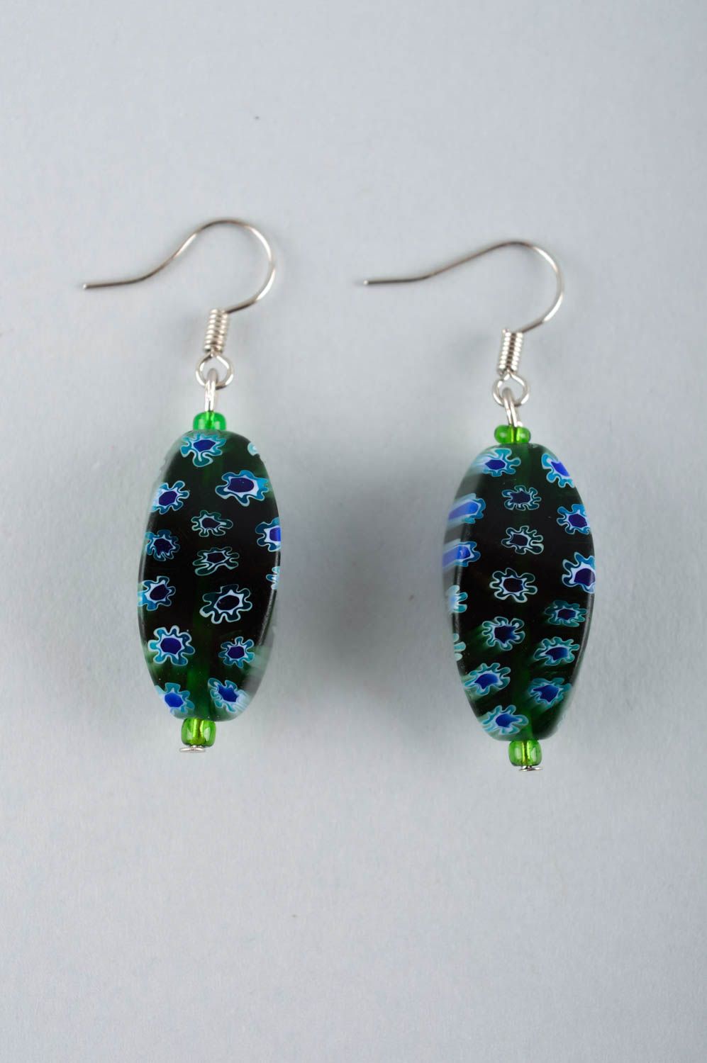Handmade beaded earrings plastic bead earrings handmade accessories for girls photo 3