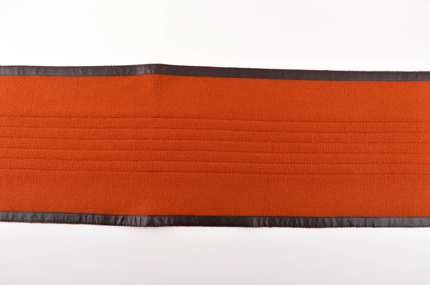 Шарф ручной работы оранжевый шарф на шею стильный теплый женский шарф длинный фото 2