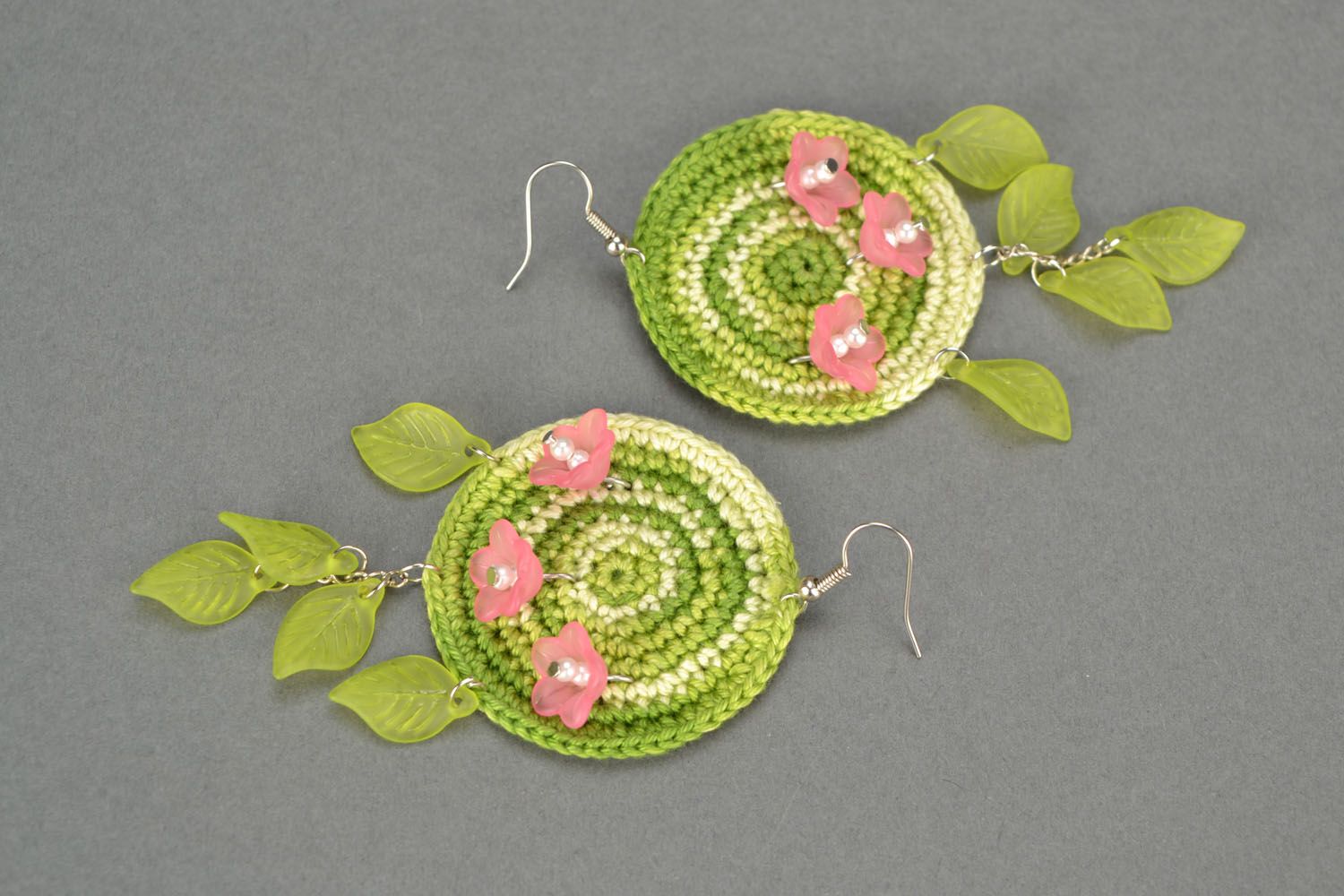 Crochet earrings Spring photo 3