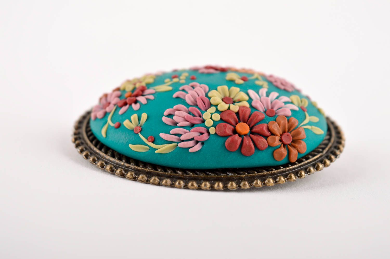 Handmade beautiful brooch plastic designer brooch tender elegant jewelry photo 3