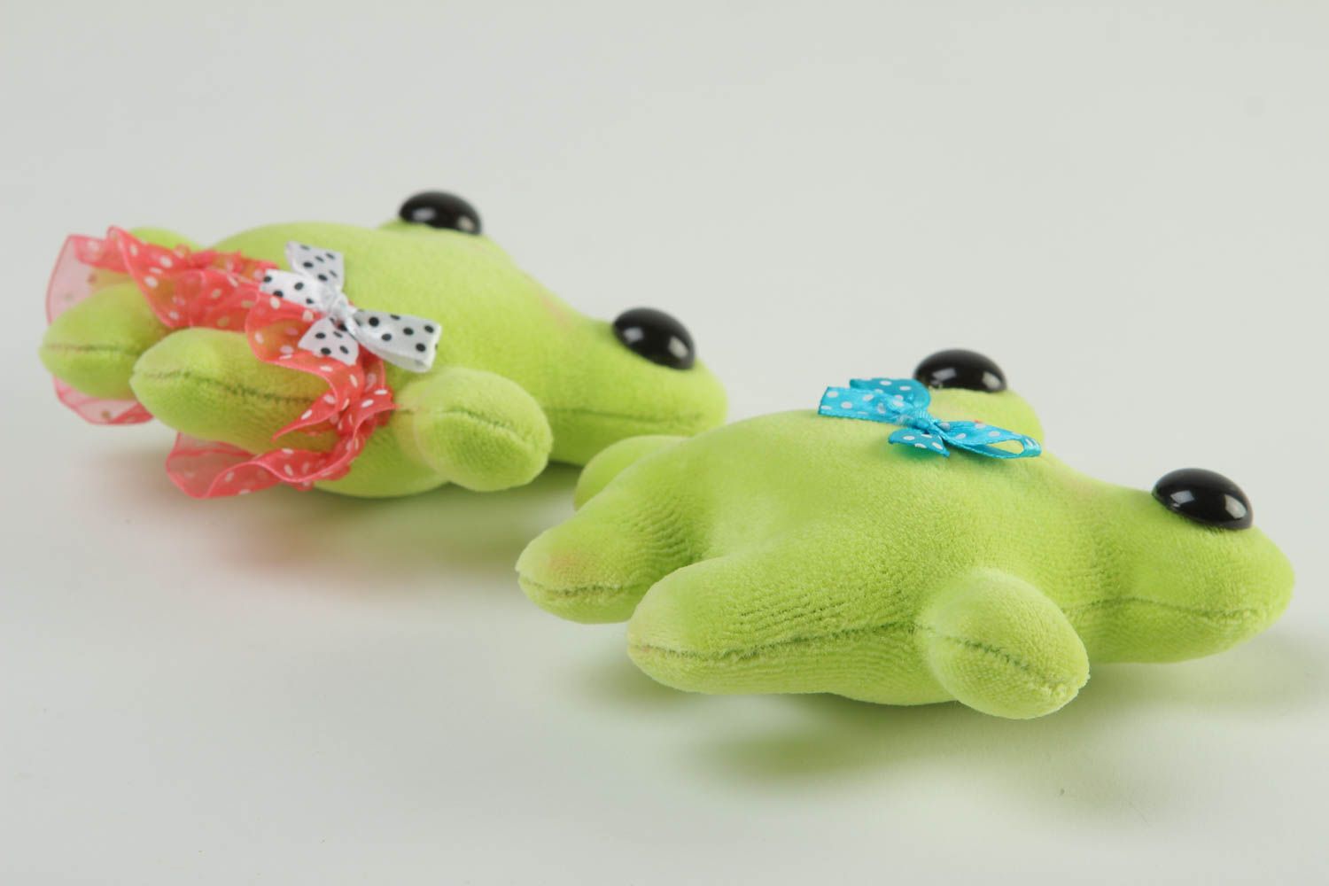 Игрушки лягушки ручной работы детские игрушки тканевые мягкие игрушки 2 штуки фото 3